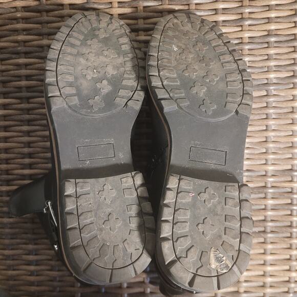 Nautica Womens Size ~9 Black Ankle Boots Shearling Lined Buckle Winter - Picture 6 of 10